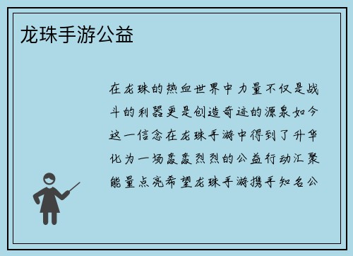 龙珠手游公益